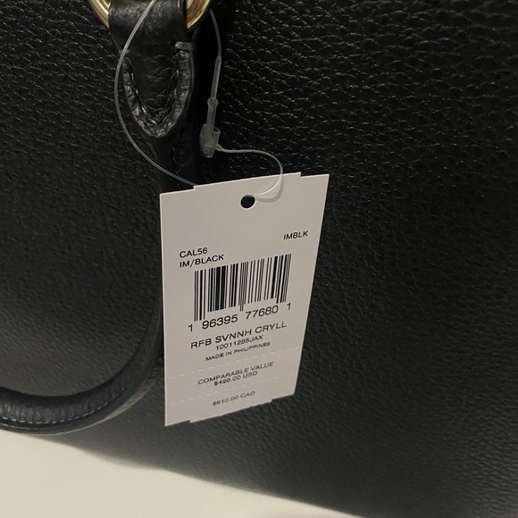 NWT Coach CAL56 Savannah Carryall Black Pebbled Leather Satchel Crossbody $498 - Picture 3 of 12
